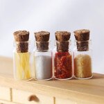 Petits pots d'assaisonnement pour maison de poupe, 4 pices 1:12 1:6, bouteille pour epices
