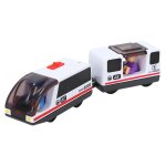 Petit train electrique en jouet avec rail magntique pour enfant, locomotive et chemin de fer reli magntique ...