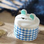 Petite boite a dents de lait - blanc et bleu
