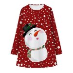 Petites filles robe de noël cadeaux pull robe a manches longues - enfants - s - femme Petites filles robe de noël cadeaux pull robe a manches longues - enfants - s - femme