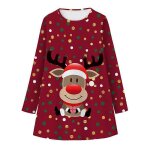 Petites filles robe de noël cadeaux pull robe a manches longues - enfants - s - femme Petites filles robe de noël cadeaux pull robe a manches longues - enfants - s - femme
