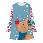 Petites filles robe de noël cadeaux pull robe a manches longues - enfants - m - femme Petites filles robe de noël cadeaux pull robe a manches longues - enfants - m - femme