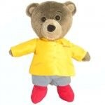 Petite peluche petit ours brun en blouse