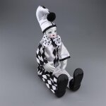 Petite poup�e clown en porcelaine, figurine mod�le dr�le de clown, artisanat souvenir, g