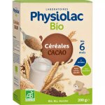 Physiolac c�r�ales bio farine cacao 200 g