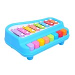 Piano a instruments musicaux xylophone 2 en 1, avec cartes musicales, maillets, ensemble de jouets educatifs ...