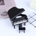 Piano miniature en bois avec tabouret pour maison de poupe, modle d'instrument de musique, accessoires ...