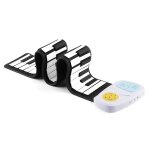 Piano portable pliable a 49 touches, clavier electronique en rouleau avec haut - parleurs plus puissants, ...