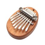 Piano a pouce portable, mini planche plate en bois d'acajou, fait a la main, mbira, instrument de musique, ...