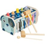 Piano xylophone a frapper a la main en bois, jouet animal chien 8 tons diff�rents avec musique, cadeau ...