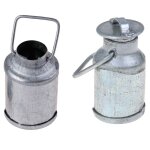 Pichet a lait miniature avec couvercle, raliste, pour amateurs de miniature, maison de poupe, bouteille ...