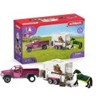 Pick - up avec remorque pour cheval - schleich - 42346 - a partir de 5 ans