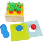 Pièces de monnaie en bois montessori et boîte a lancer, récolte de légumes a la ferme pour enfants, jouet ... Pièces de monnaie en bois montessori et boîte a lancer, récolte de légumes a la ferme pour enfants, jouet ...