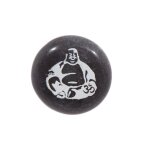 Pierre bouddha rieur noir par jack evans
