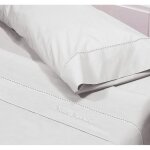 Pierre cardin arcadia jeu de draps blanc 4 pi�ces coton