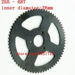 Pignon de 26mm 68 dents 25h 2 temps + chane 25h 146 maillons pour vlo de poche chinois 47cc 49cc, quad ...