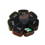 Pilule portable rond planificateur de mdecine forme ronde cas pilulier hebdomadaire rappel de pilule ...
