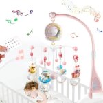 Pimpimsky mobile musical pour lit bb tlcommand projection de lumires musiques et sons ds la naissance ...