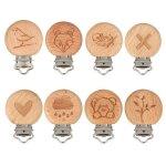 Pince en bois de hêtre pince factice ronde porte - sucette de dentition pour bébé faisant p31b Pince en bois de hêtre pince factice ronde porte - sucette de dentition pour bébé faisant p31b