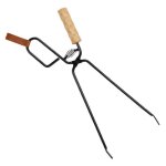 Pince de cheminée en fonte robuste, pince pour foyer intérieur et extérieur, pince pour bûches de poker, ... Pince de cheminée en fonte robuste, pince pour foyer intérieur et extérieur, pince pour bûches de poker, ...