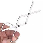 Pince a feu pliable pour charbon de bois, portable, en argent, pour alcool, bois de chauffage, pour randonne ...