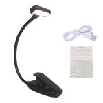 Pince de lecture de nuit 3 modes pour le bureau a domicile pour enfants, rechargeable par usb, luminosit ...