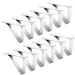 Pinces de nappe portables en acier inoxydable, 12 pices, pour couverture de table, en triangle fixe, ...