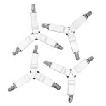 Pinces réglables pour drap de lit, 4 pièces, ceinture de fixation antidérapante, housse de canapé, porte ... Pinces réglables pour drap de lit, 4 pièces, ceinture de fixation antidérapante, housse de canapé, porte ...