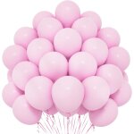 Pink balloons, 50 pieces pink macaron balloons 12 inch, pastel pink latex balloons for women girls kids ...