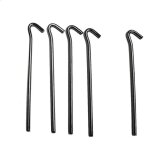 Piquets de tente triangulaires, jeu de 5, acier galvanis� 30 cm