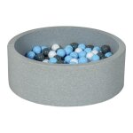 Piscine a balles blanc, bleu clair, gris - 200 balles