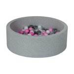 Piscine a balles perle, transparent, rose clair, gris - 200 balles Piscine a balles perle, transparent, rose clair, gris - 200 balles