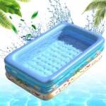 Piscine gonflable carr�, pataugeoire gonflable bebe, piscine d'eau pour enfants int�rieur et ext�rieur ...