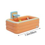 Piscine gonflable epaisse pour enfants, jouet de piscine pour enfants avec panier de basket, baignoire ... Piscine gonflable epaisse pour enfants, jouet de piscine pour enfants avec panier de basket, baignoire ...