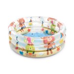 Piscine gonflable d'�t�, baignoire ronde pour enfants, anneau flottant portable, jouet amusant pour b�b�s ...