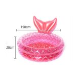 Piscine sirne gonflable en pvc epaissi pour bb, clture circulaire domestique pour bb, piscine pour ...