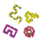 Piste de cha�ne de v�lo lumineuse 24 bits rotative, anti - stress, jouet de v�lo fidget, bracelet farfelu, ...