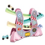 Piste de course rampe de voiture, jouet pour piste de course avec 4 lots de stationnement, jouets educatifs ... Piste de course rampe de voiture, jouet pour piste de course avec 4 lots de stationnement, jouets educatifs ...