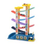Piste de glissement avec rampe de voiture pour enfant, 6 couches, ensemble de courses, mini vhicule, ...
