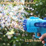 Pistolet a bulles automatique, machine a bulles electrique avec led, jouet d'ext�rieur, cadeau pour enfants ...