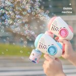 Pistolet a bulles electrique automatique, fus�e a bulles de savon, machine portable pour enfants, jouet ...