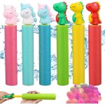Pistolet a eau enfant, 6 pcs pistolet a eau en mousse + 100 ballon d'eau, dinosaure pistolet a eau shooter ...