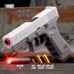 Pistolet a ejection de coque double mode g17, version laser, pistolet a radis automatique, jouet a balle ...