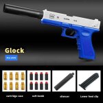 Pistolet jouet a balles souples pour enfants, arme a sauter d'extrieur, manger des jouets jetables, ...