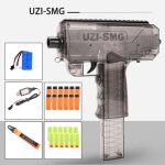 Pistolet jouet electrique en plastique mercedes i, flchettes de tir a rafale, balle de tte a trou mou, ...