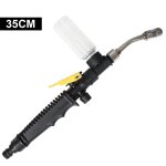 Pistolet de lavage de voiture en acier inoxydable, haute pression r�glable, avec bouteille en mousse, ...