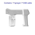 Pistolet de pulv�risation de d�sinfectant sans fil, atomiseur electrique portable r�glable, nano lumi�re ...