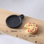 Pizza miniature 1:12, 1 ensemble, snack, gaufres, biscuits, pin, pomme, pain, tarte aux pommes avec plateau, ...