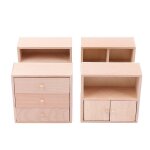 Placard d'exposition en bois 1:12, vitrine, maison de poup�e, d�cor, mod�le d'armoire, poitrine, etag�re ...