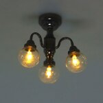 Plafonnier led miniature a 3 bras pour maison de poup�e, luminaire d�coratif d'int�rieur, commande marche ...